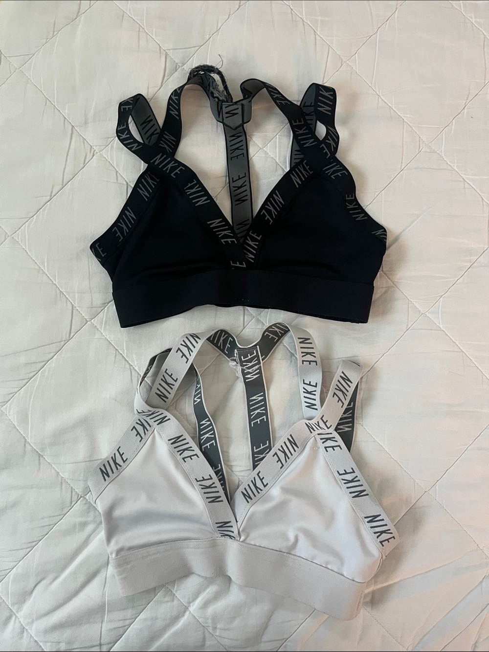 Nike Double-Strap Sports Bras - Black & Light Gray (Set of 2)